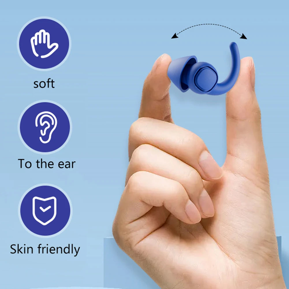 Silicone Sound Insulation Earplugs Soft Noise Reduction Earplug Washable Waterproof Swimming Plugs anti Snore Sleeping Earplugs