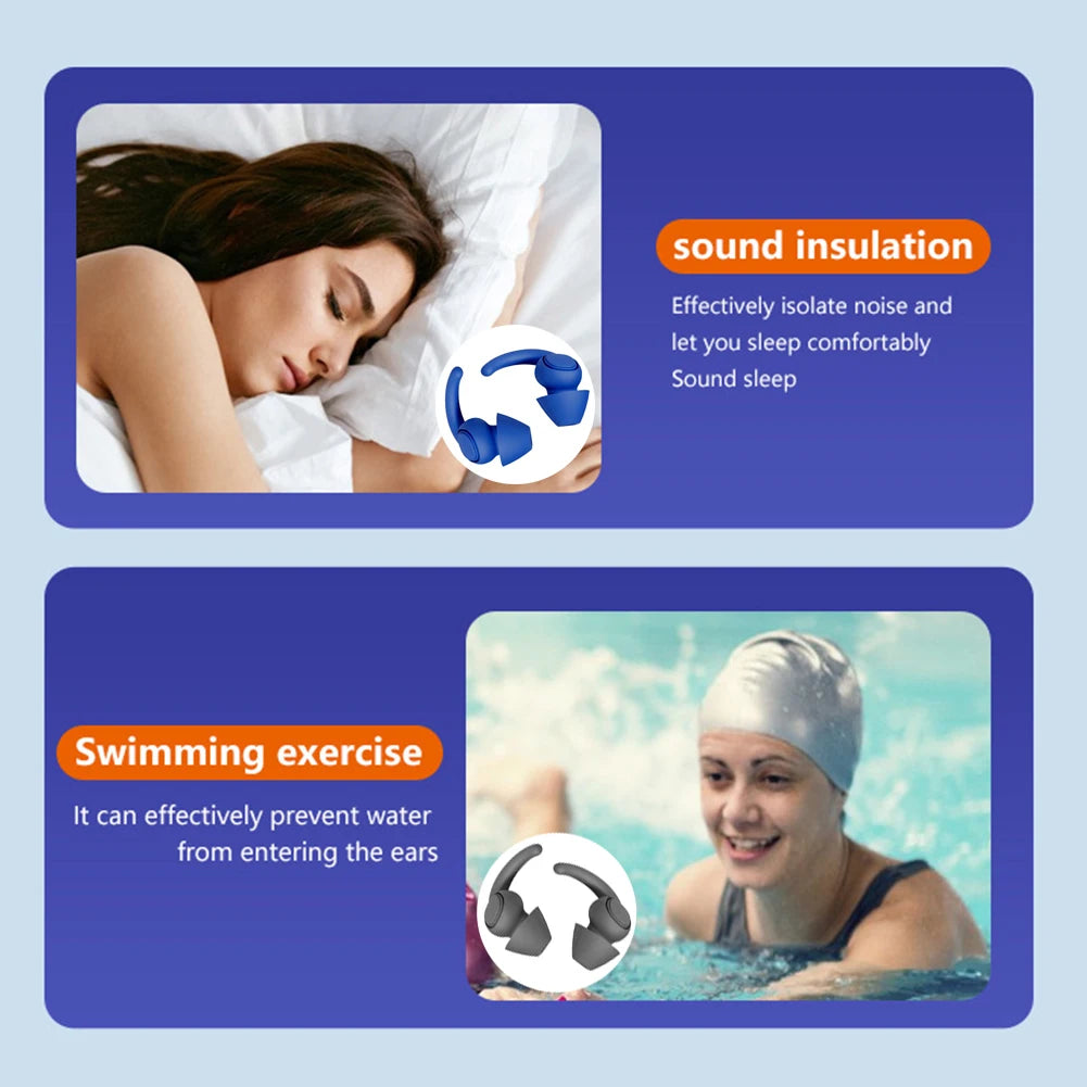 Silicone Sound Insulation Earplugs Soft Noise Reduction Earplug Washable Waterproof Swimming Plugs anti Snore Sleeping Earplugs