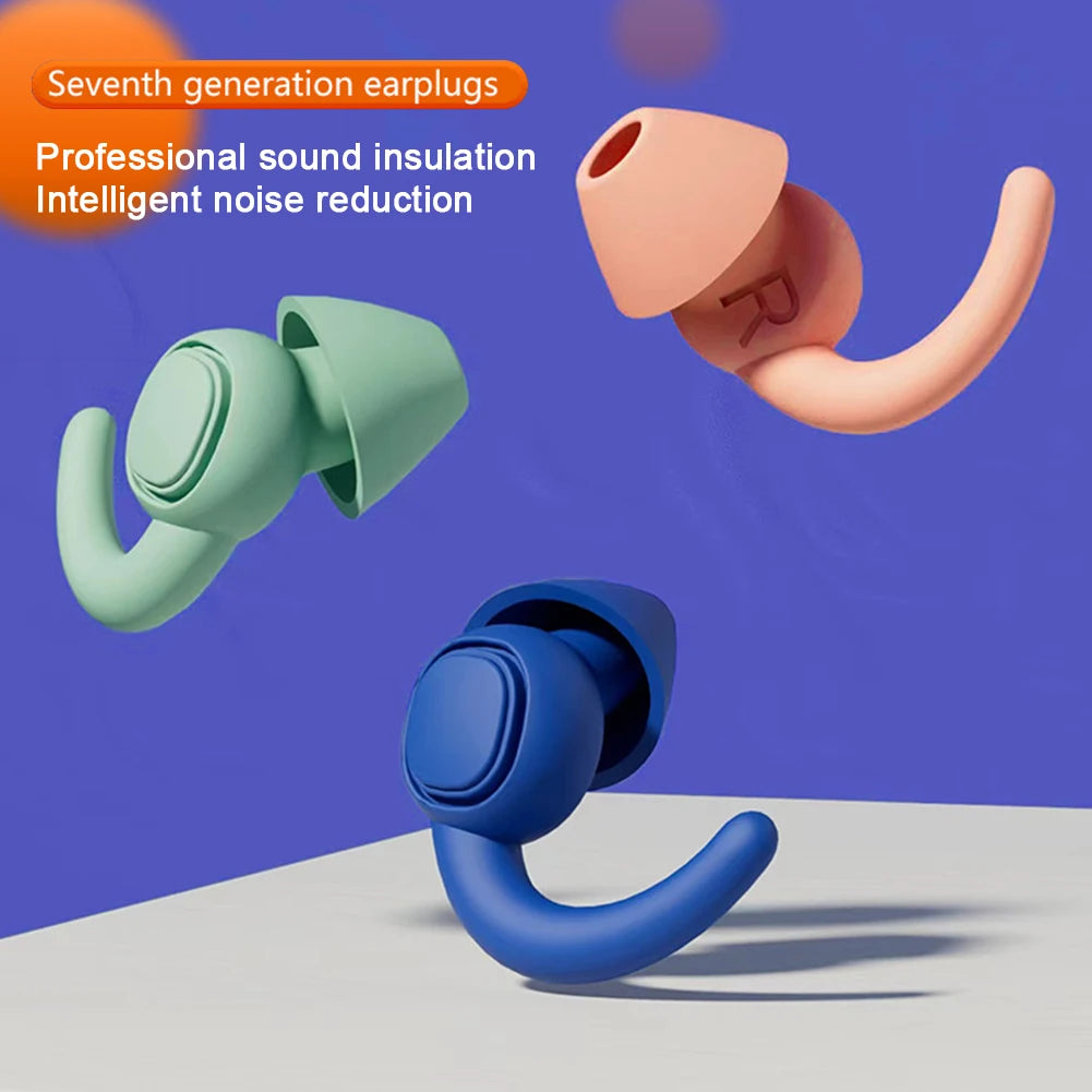 Silicone Sound Insulation Earplugs Soft Noise Reduction Earplug Washable Waterproof Swimming Plugs anti Snore Sleeping Earplugs